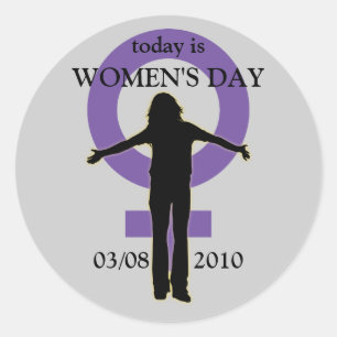 Autocollant de silhouette du jour des femmes