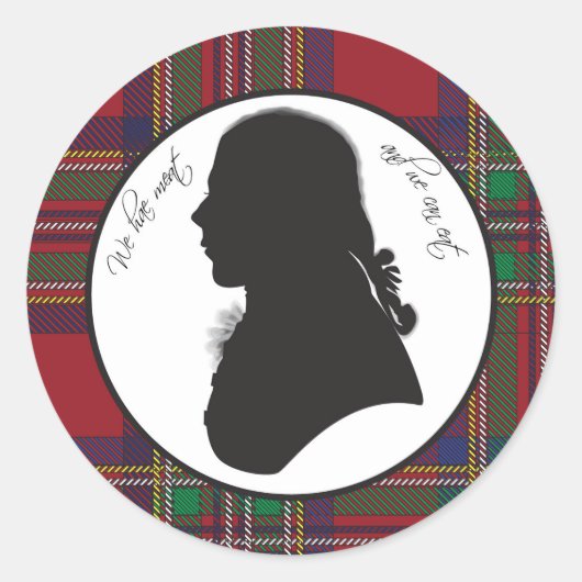 Autocollant de silhouette Robert Burns (Devant)