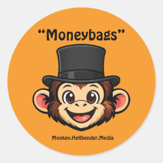 Autocollant de singe macaque kaki - Moneybags