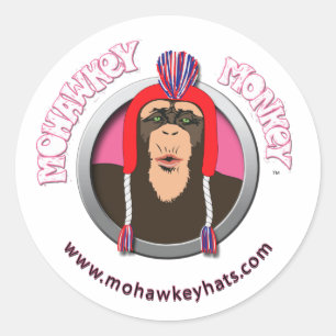 Autocollant de singe mohawkey Pucker