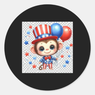 Autocollant de singe patriotique