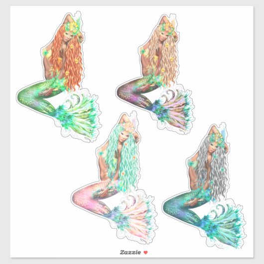 Autocollant de sirène (Feuille)