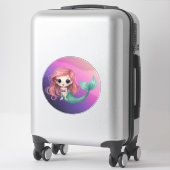 Autocollant de sirène Chibi mignon (Sur valise)