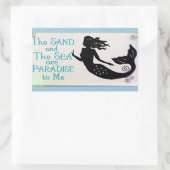 autocollant de sirène de mer et de sable (Sac)