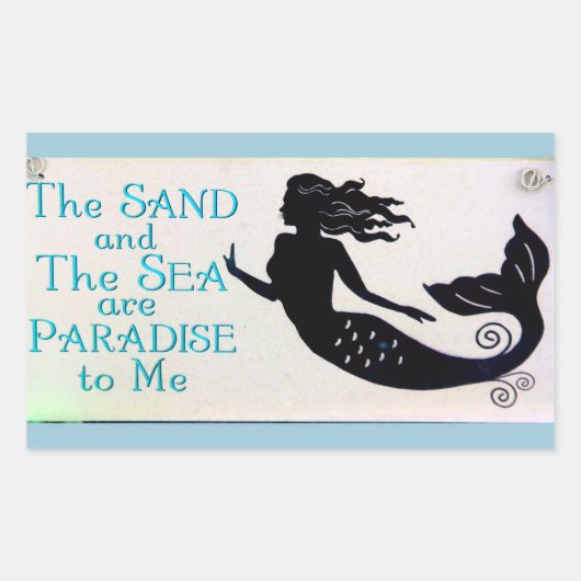 autocollant de sirène de mer et de sable (Devant)