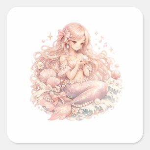 Autocollant de sirène pastel