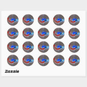 autocollant de sirène rouge et bleu (Feuille)