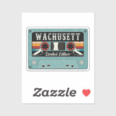 Autocollant de ski de montagne Retro Whachusett (Feuille)