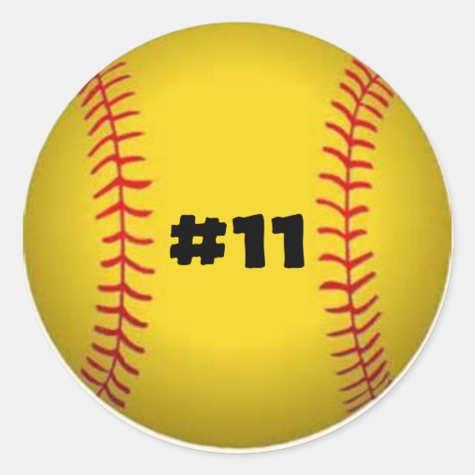 Autocollant de softball (Devant)