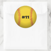 Autocollant de softball (Sac)