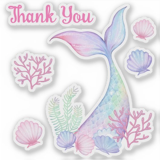 Autocollant de soirée à thème marin. (Devant)