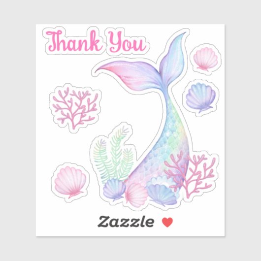 Autocollant de soirée à thème marin. (Feuille)