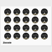 Autocollant de soirée de bachelorette en damas or (Feuille)