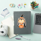 autocollant de sorcière de hérisson 6x6 (Couverture iPad)