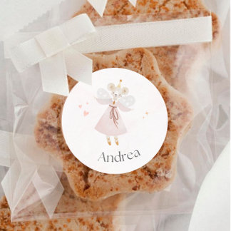 Autocollant de souris rose