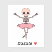 Autocollant de squelette Halloween mignon (Feuille)