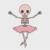 Autocollant de squelette Halloween mignon (Devant)