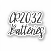 Autocollant de stockage pour batteries CR2032 (Devant)