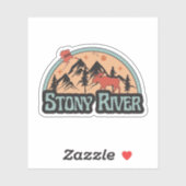 Autocollant de Stony River, Alaska (Feuille)