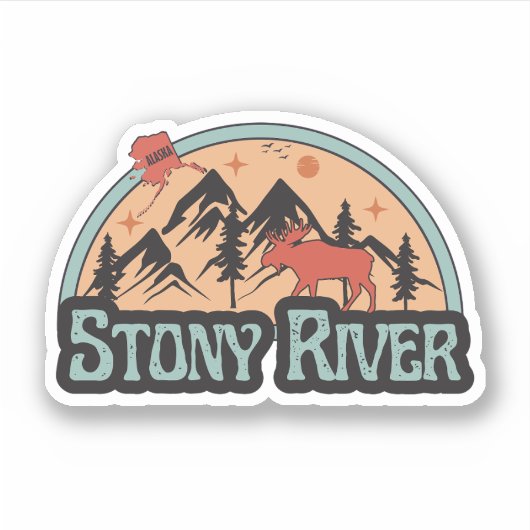 Autocollant de Stony River, Alaska (Devant)