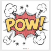 autocollant de style de bande dessinée POW! (Feuille)