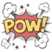 autocollant de style de bande dessinée POW! (Devant)
