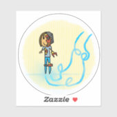 Autocollant de style de livre de Cyborg Mom Comic (Feuille)