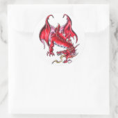 autocollant de style dragon rouge cool (Sac)
