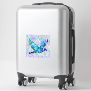 Autocollant de style Vintage Blue Peace Dove