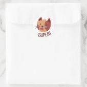 Autocollant de super travail pour chat mignon (Sac)