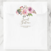 autocollant de sweet sixteen fleuri violet (Sac)