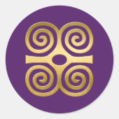Autocollant de symbole Adinkra africain (force) (Devant)