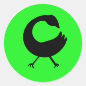 Autocollant de symbole Adinkra (oiseau Sankofa) (Devant)
