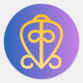 Autocollant de symbole Adinkra (Puissance de l'amo (Devant)