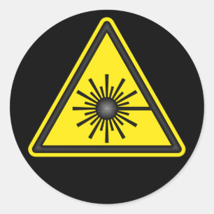 Autocollant de symbole d'alerte laser