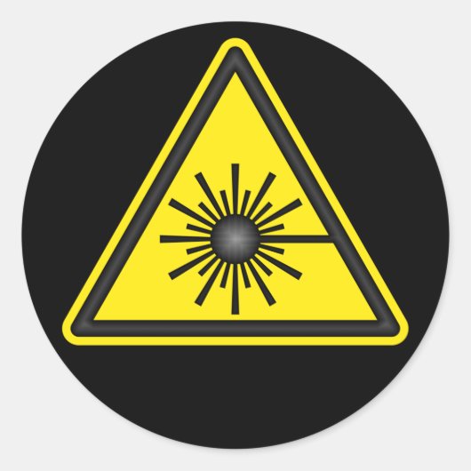 Autocollant de symbole d'alerte laser (Devant)