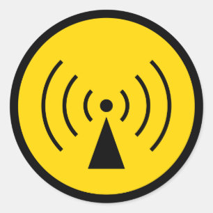 autocollant de symbole d'avertissement de rf