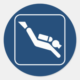 Autocollant de symbole de plongée à l'air