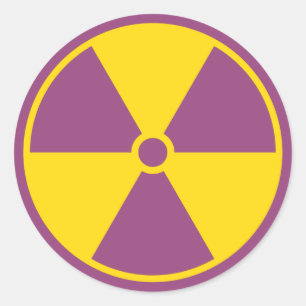 Autocollant de symbole de rayonnement