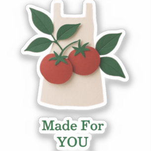 Autocollant de tablier tomate — Fait pour vous
