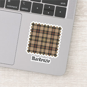 Autocollant de tartan marron de chasse du clan Mac