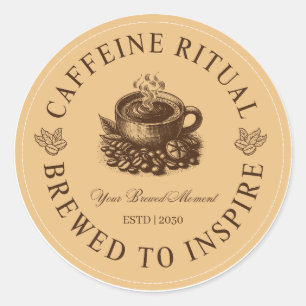 Autocollant de tasse à café Rituel de caféine Infu