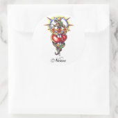 Autocollant de tatouage cool Heart Sword et Snake (Sac)