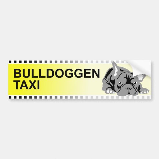 Autocollant de taxi Bulldoggen (Devant)