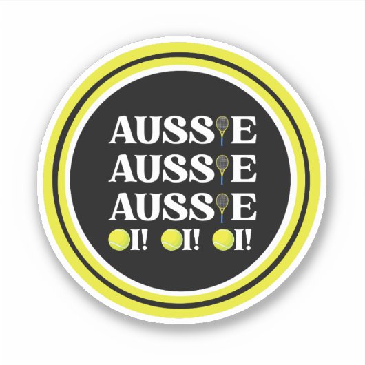 Autocollant de tennis australien (Devant)