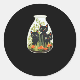 Autocollant de terrasse de chat noir