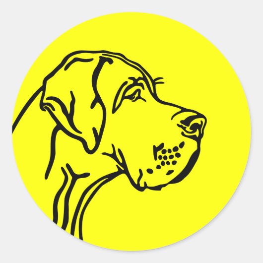 Autocollant de tête de Doggen (Devant)