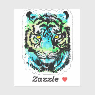 Autocollant de tête de tigre - Sticker de tigre