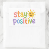 Autocollant de texte coloré Restez Positif (Sac)