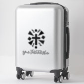 Autocollant de texte de foi croisée (Sur valise)